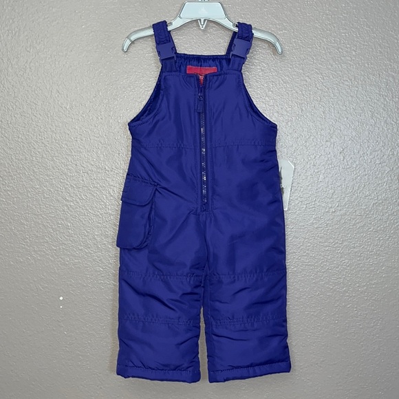 LONDON FOG Baby Classic Snow Bib Ski Snowsuit Purple 12 months NWT - Picture 1 of 11